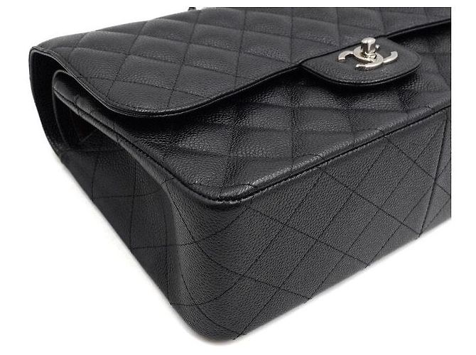 Chanel Borsa classica grande con pattina Nero - vista 8