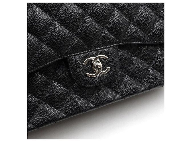 Chanel Borsa classica grande con pattina Nero - vista 9