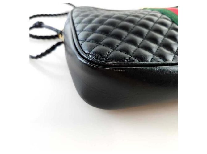 Gucci Borsa a tracolla laminata Nero - vista 4