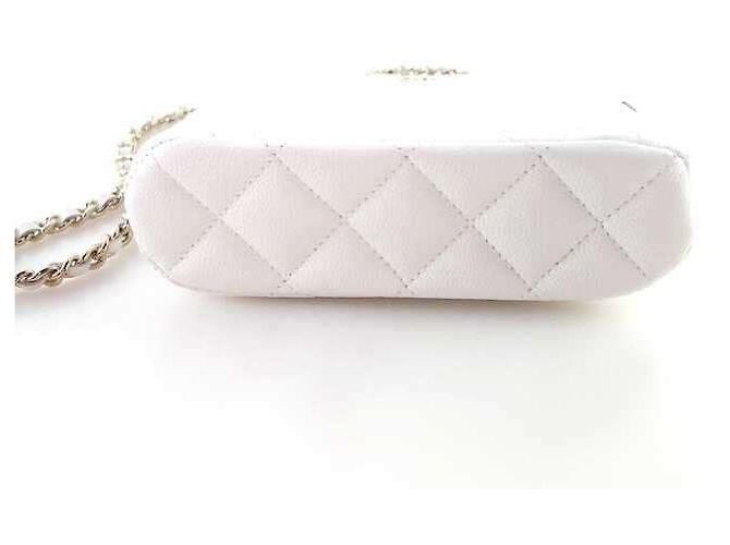 Chanel Borsa a tracolla in caviar Argento - vista 4
