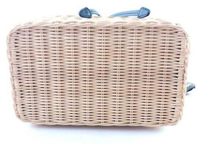 Prada Borsa a secchiello in tela intrecciata Plage a tracolla - vista 4