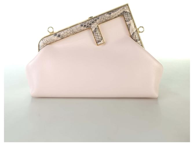 Fendi Python First Clutch Umhängetasche Weiß - Ansicht 3