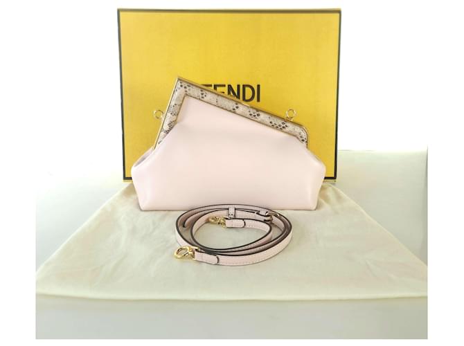 Fendi Python First Clutch Umhängetasche Weiß - Ansicht 6