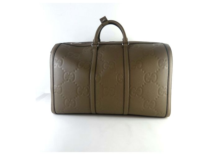 Gucci Borsa da viaggio Jumbo GG Borsa tote Borsa di Boston Marrone - vista 3