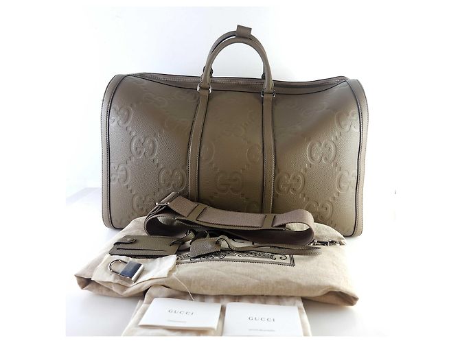 Gucci Borsa da viaggio Jumbo GG Borsa tote Borsa di Boston Marrone - vista 6