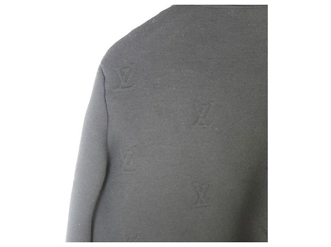 Louis Vuitton LV geprägte technische Wollblouson mit Reißverschluss Schwarz - Ansicht 5