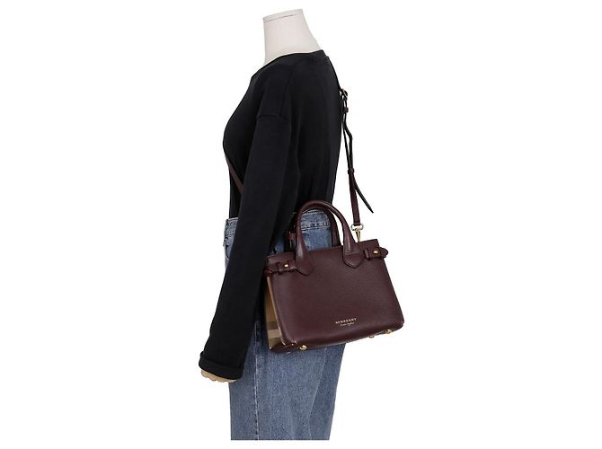 Burberry Bolsa tote pequena de ombro Vermelho - vista 16