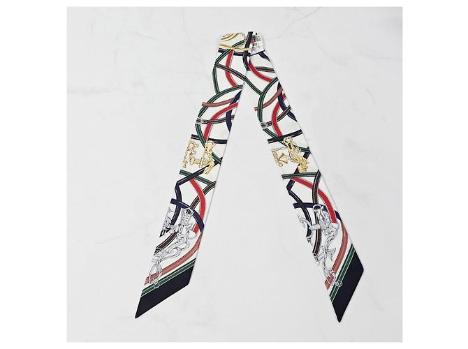 Hermès Sciarpa in seta Twilly leggendaria per donne Verde - vista 6
