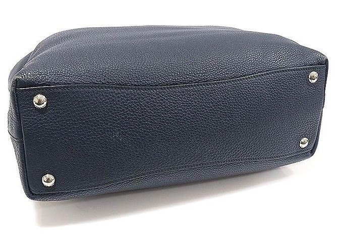 Prada Bolsa triangular em vitello daino navy com hardware prateado Azul - vista 4