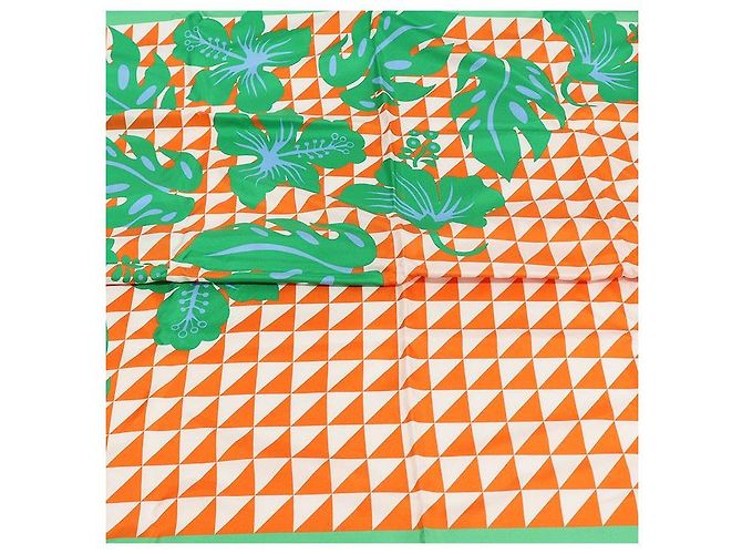 Prada Foulard quadrato in twill di seta stampato multicolore - vista 5