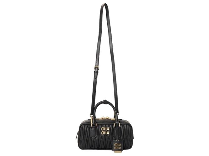 Miu Miu Borsa Materasse Arcadia Regular Nero - vista 11