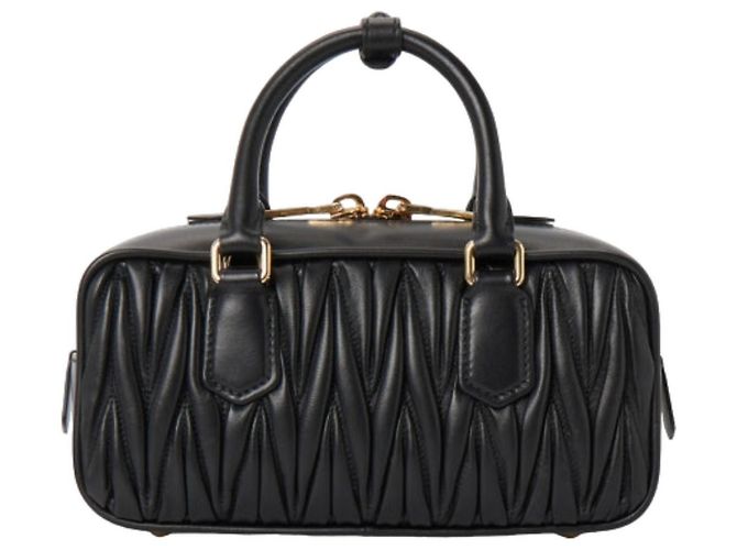 Miu Miu Borsa Materasse Arcadia Regular Nero - vista 3