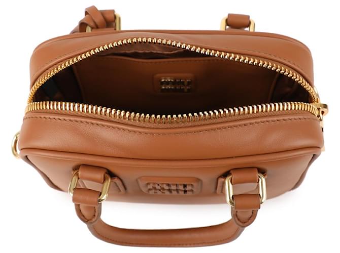 Miu Miu Lederhandtasche Braun - Ansicht 7