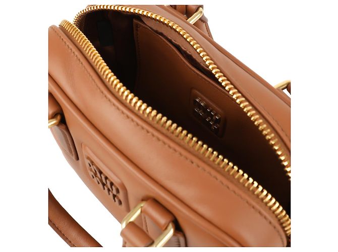 Miu Miu Lederhandtasche Braun - Ansicht 8