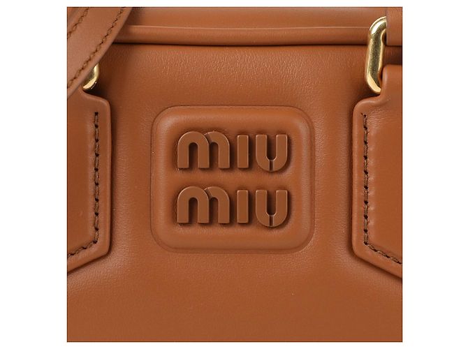 Miu Miu Lederhandtasche Braun - Ansicht 9
