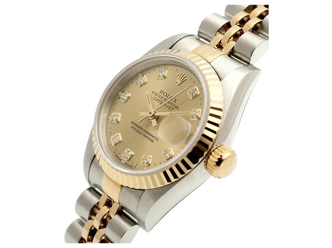 Rolex Reloj Combo para Mujer Datejust en Oro Champán con Diamantes Dorado - vista 10