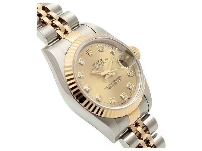 Rolex Reloj Combo para Mujer Datejust en Oro Champán con Diamantes Dorado - vista 11