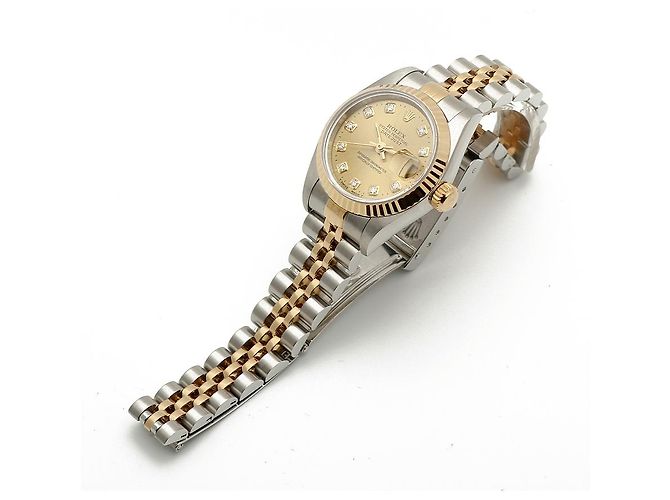 Rolex Reloj Combo para Mujer Datejust en Oro Champán con Diamantes Dorado - vista 14
