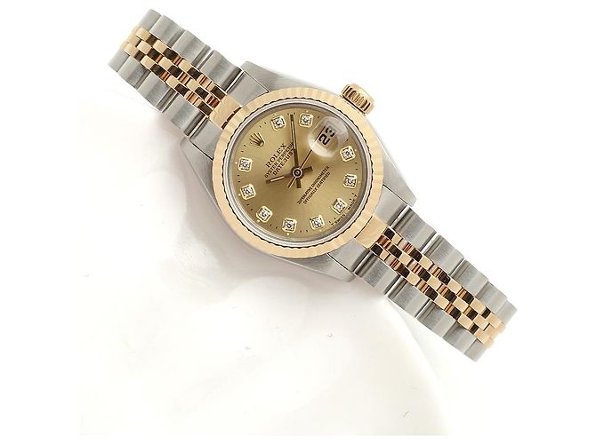 Rolex Reloj Combo para Mujer Datejust en Oro Champán con Diamantes Dorado - vista 20