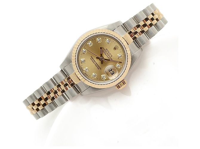 Rolex Reloj Combo para Mujer Datejust en Oro Champán con Diamantes Dorado - vista 21