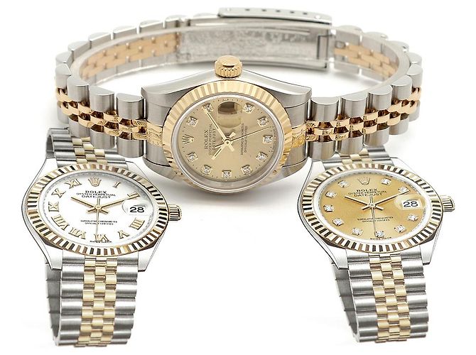 Rolex Reloj Combo para Mujer Datejust en Oro Champán con Diamantes Dorado - vista 23