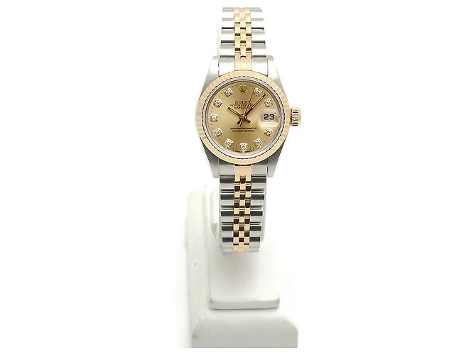 Rolex Reloj Combo para Mujer Datejust en Oro Champán con Diamantes Dorado - vista 3