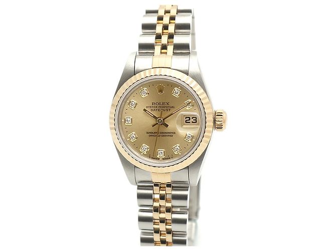 Rolex Reloj Combo para Mujer Datejust en Oro Champán con Diamantes Dorado - vista 8