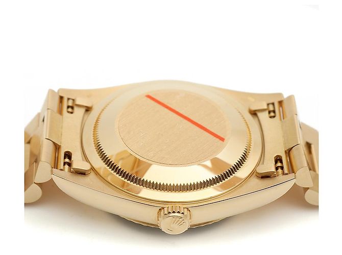 Rolex Orologio da uomo in oro con quadrante rail Day-Date D'oro - vista 13