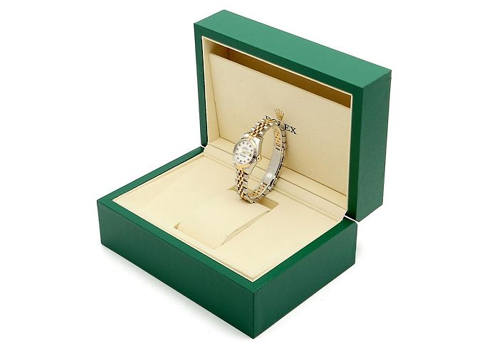 Rolex Relógio Combi Datejust Feminino em Madre-Pérola e Rubi com dez pontos Multicor - vista 27