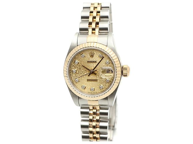 Rolex Orologio da Donna Datejust Combi Quadrante Computer Originale con Dieci Punti di Diamante Multicolore - vista 10