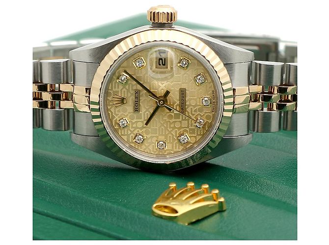 Rolex Orologio da Donna Datejust Combi Quadrante Computer Originale con Dieci Punti di Diamante Multicolore - vista 26