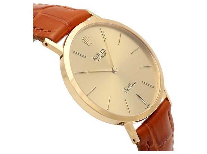 Rolex Orologio a moneta Cellini Selini da uomo, rotondo, compleanno Marrone - vista 12