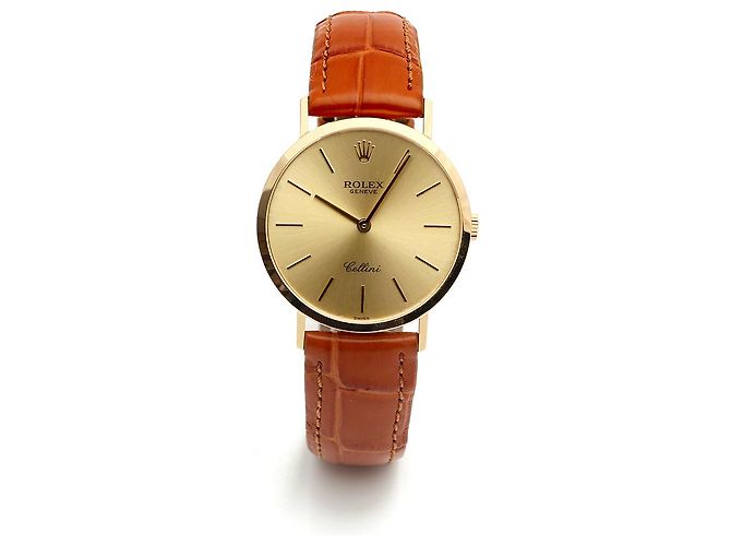 Rolex Orologio a moneta Cellini Selini da uomo, rotondo, compleanno Marrone - vista 17