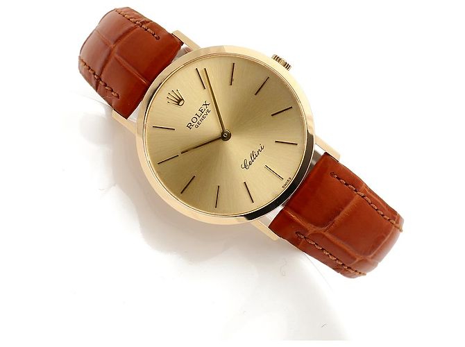 Rolex Orologio a moneta Cellini Selini da uomo, rotondo, compleanno Marrone - vista 22
