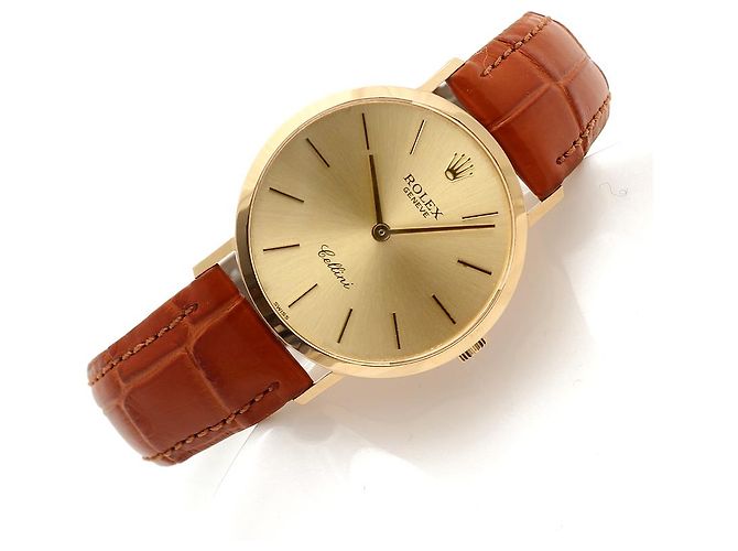 Rolex Orologio a moneta Cellini Selini da uomo, rotondo, compleanno Marrone - vista 23