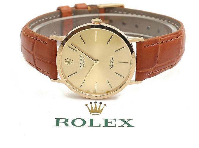 Rolex Orologio a moneta Cellini Selini da uomo, rotondo, compleanno Marrone - vista 24