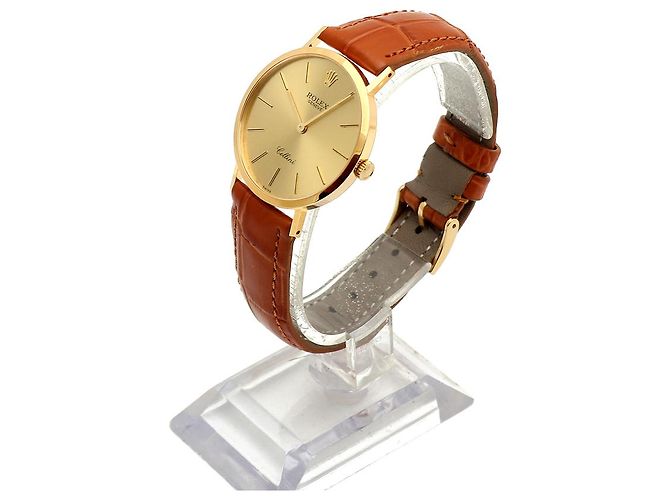 Rolex Orologio a moneta Cellini Selini da uomo, rotondo, compleanno Marrone - vista 5