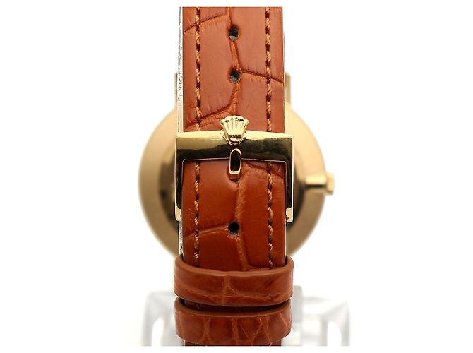 Rolex Orologio a moneta Cellini Selini da uomo, rotondo, compleanno Marrone - vista 8