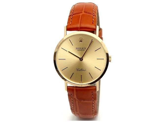 Rolex Orologio a moneta Cellini Selini da uomo, rotondo, compleanno Marrone - vista 9
