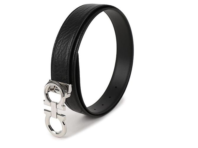 Salvatore Ferragamo Reversible Gancini Gürtel Schwarz - Ansicht 4