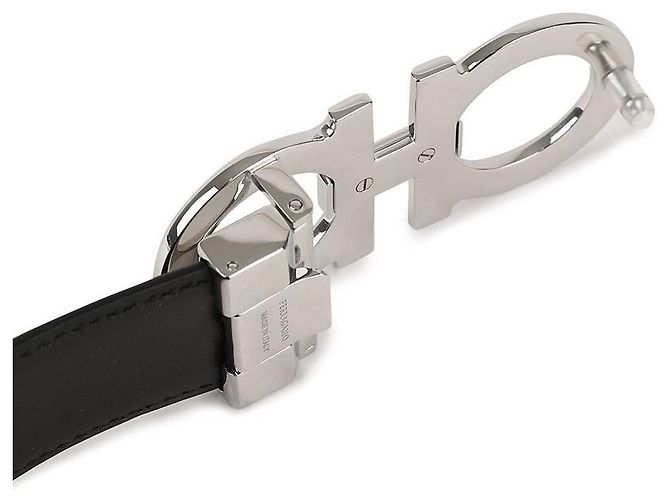 Salvatore Ferragamo Reversible Gancini Gürtel Schwarz - Ansicht 7