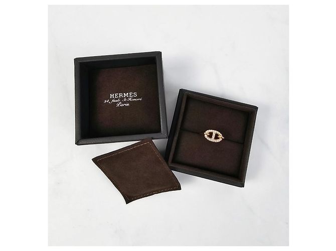 Hermès Farandole Roségold-Diamantring Orange - Ansicht 10