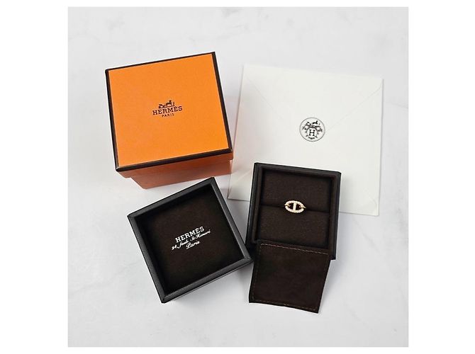 Hermès Farandole Roségold-Diamantring Orange - Ansicht 11