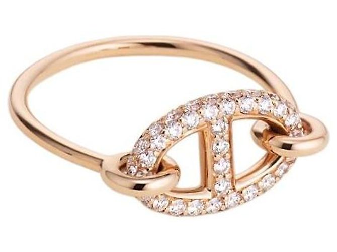 Hermès Farandole Roségold-Diamantring Orange - Ansicht 2