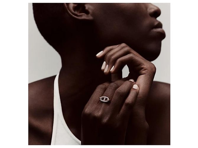 Hermès Farandole Roségold-Diamantring Orange - Ansicht 3