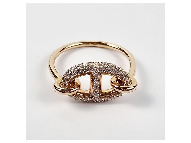 Hermès Farandole Roségold-Diamantring Orange - Ansicht 4
