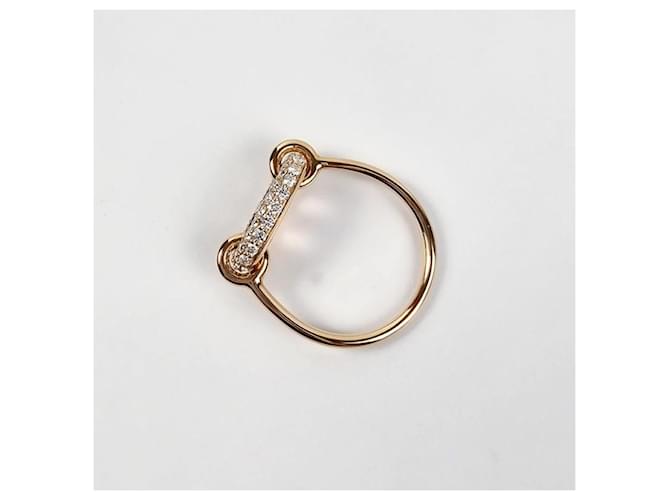 Hermès Farandole Roségold-Diamantring Orange - Ansicht 6