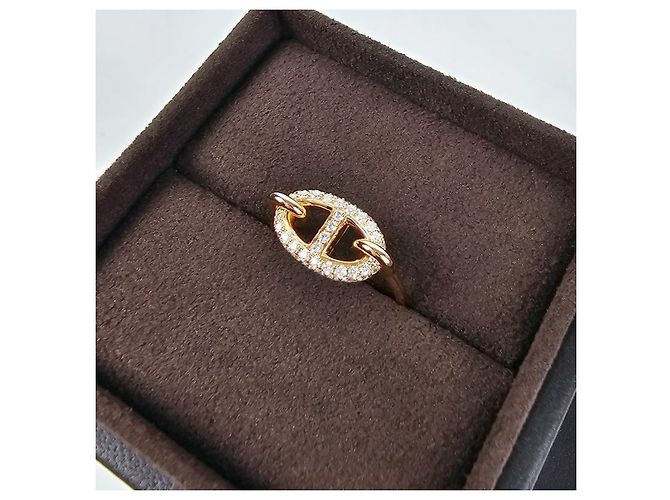 Hermès Farandole Roségold-Diamantring Orange - Ansicht 9