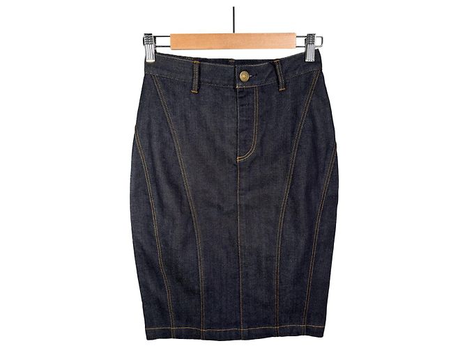 Burberry Falda midi de mezclilla para mujer azul índigo - vista 2