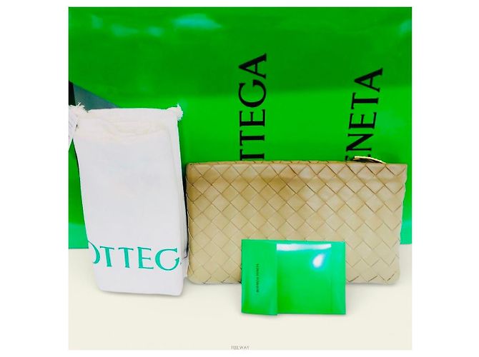 Bottega Veneta Pochette Clutch Intrecciato Piccola Verde - vista 2